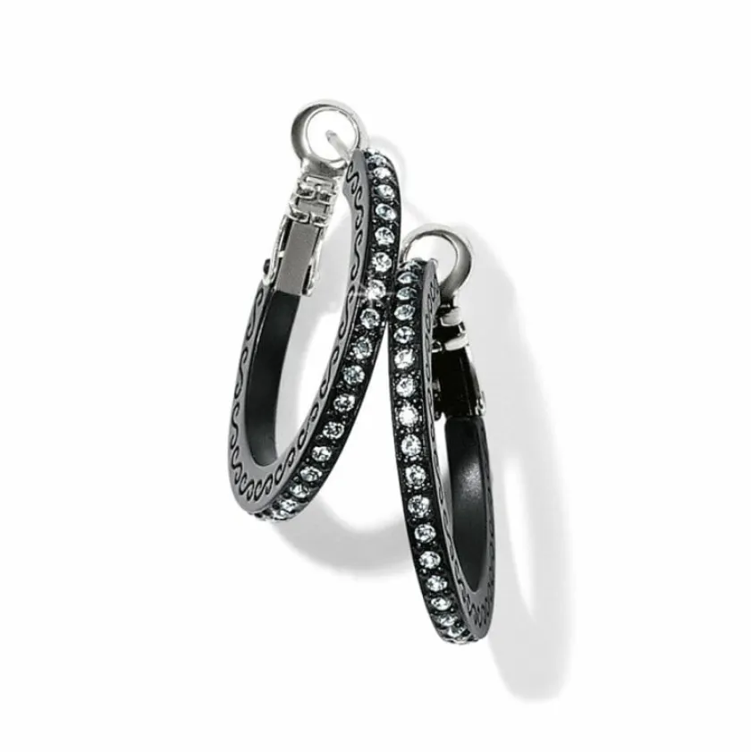 Brighton Meridian Eclipse Small Hoop Earrings Black Best