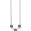 Brighton Meridian Eclipse Station Necklace Silver-Black New