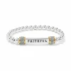 Brighton Meridian Faithful Two Tone Stretch Bracelet Sale