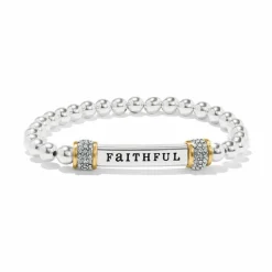 Brighton Meridian Faithful Two Tone Stretch Bracelet Sale