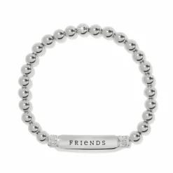 Brighton Meridian Friends Petite Stretch Bracelet Silver Clearance