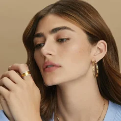 Brighton Meridian Geo Band Ring Gold Hot