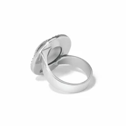 Brighton Meridian Geo Dew Domed Ring Silver Discount