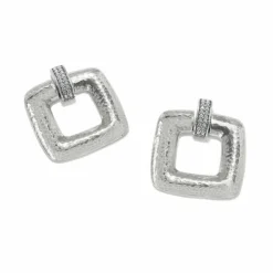 Brighton Meridian Geo Dew Earrings Silver Fashion