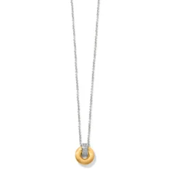 Brighton Meridian Geo Mini Pendant Necklace Gold New