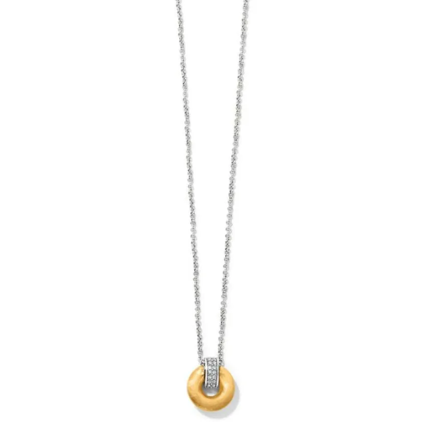 Brighton Meridian Geo Mini Pendant Necklace Gold New