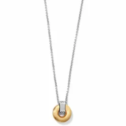 Brighton Meridian Geo Mini Pendant Necklace Gold New