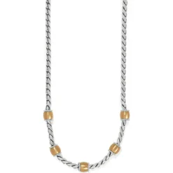 Brighton Meridian Geo Necklace Silver-Gold Hot