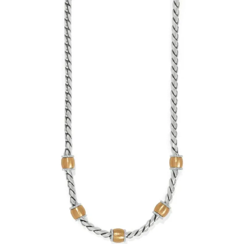 Brighton Meridian Geo Necklace Silver-Gold Hot