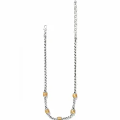 Brighton Meridian Geo Necklace Silver-Gold Hot