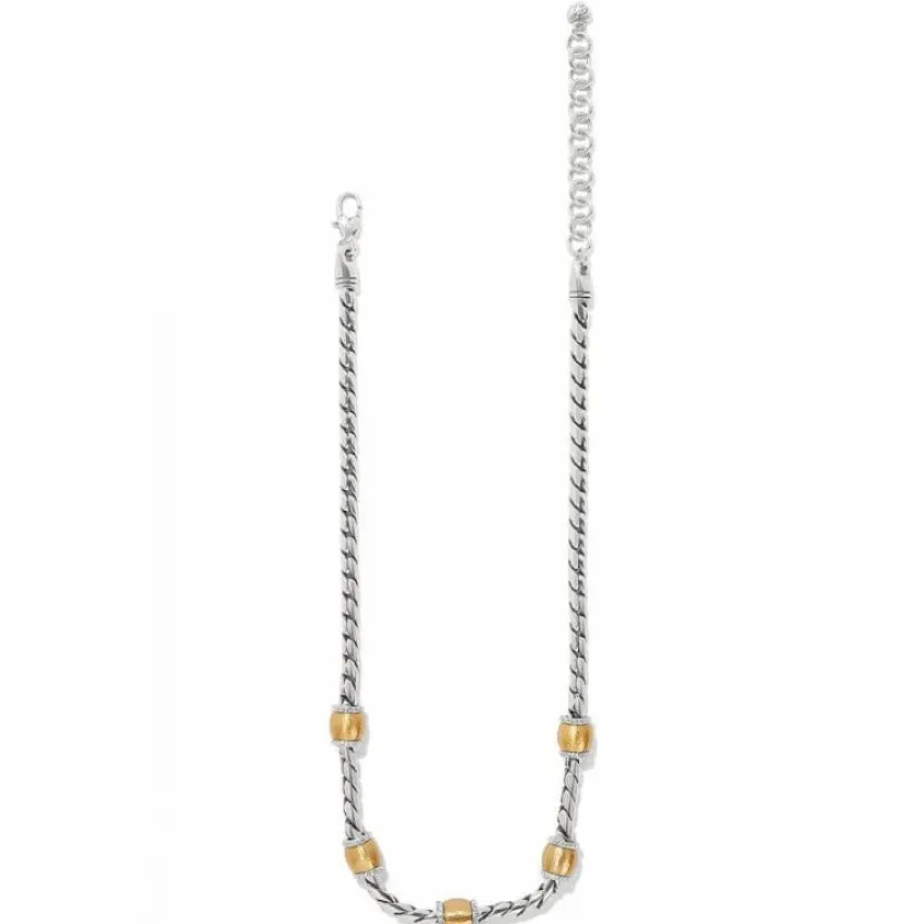 Brighton Meridian Geo Necklace Silver-Gold Hot