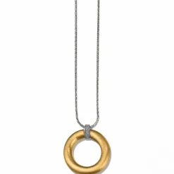 Brighton Meridian Geo Pendant Necklace Gold New