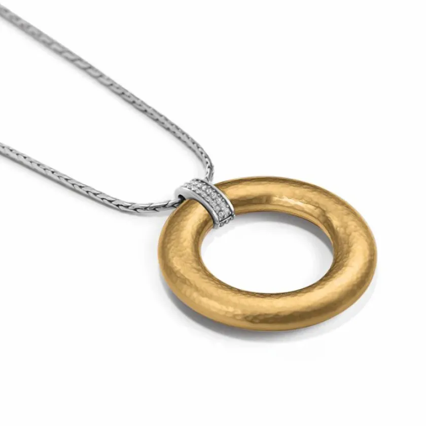Brighton Meridian Geo Pendant Necklace Gold New