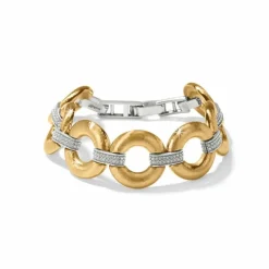Brighton Meridian Geo Round Link Bracelet Gold Clearance