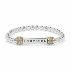 Brighton Meridian Grateful Two Tone Stretch Bracelet Silver-Gold Discount