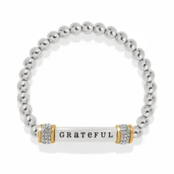 Brighton Meridian Grateful Two Tone Stretch Bracelet Silver-Gold Discount