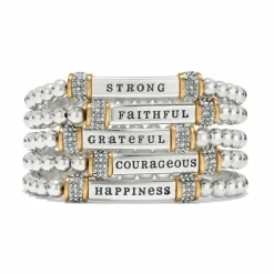 Brighton Meridian Happiness Two Tone Stretch Bracelet Silver-Gold New