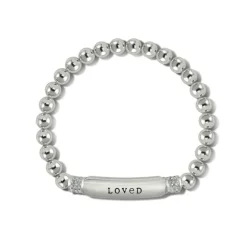 Brighton Meridian Love Petite Stretch Bracelet Silver Best