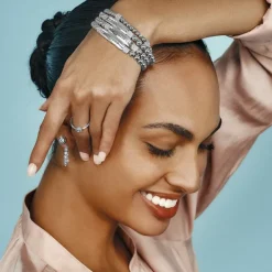 Brighton Meridian Love Petite Stretch Bracelet Silver Best