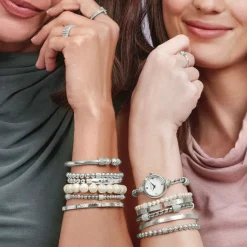 Brighton Meridian Mom Petite Stretch Bracelet Silver Best