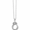 Brighton Meridian Petite Charm Holder Necklace Silver New