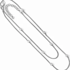 Brighton Meridian Petite Classic Long Necklace Silver New