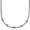 Brighton Meridian Sierra Necklace Silver-Blue Clearance