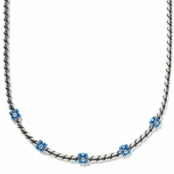 Brighton Meridian Sierra Necklace Silver-Blue Clearance