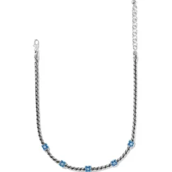 Brighton Meridian Sierra Necklace Silver-Blue Clearance