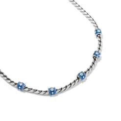 Brighton Meridian Sierra Necklace Silver-Blue Clearance