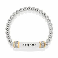 Brighton Meridian Strong Two Tone Stretch Bracelet Silver-Gold Hot