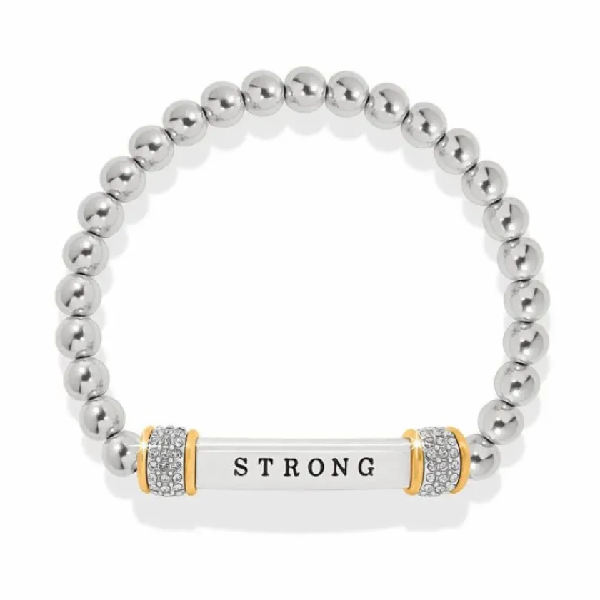 Brighton Meridian Strong Two Tone Stretch Bracelet Silver-Gold Hot
