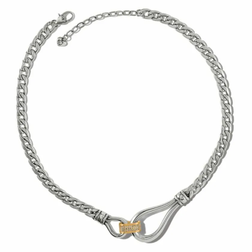 Brighton Meridian Suez Two Tone Necklace Silver-Gold Discount