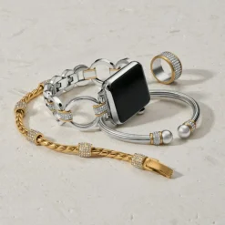Brighton Meridian Tempo Watch Band Silver-Gold Sale