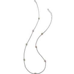 Brighton Meridian Two Tone Long Necklace Silver-Gold Clearance