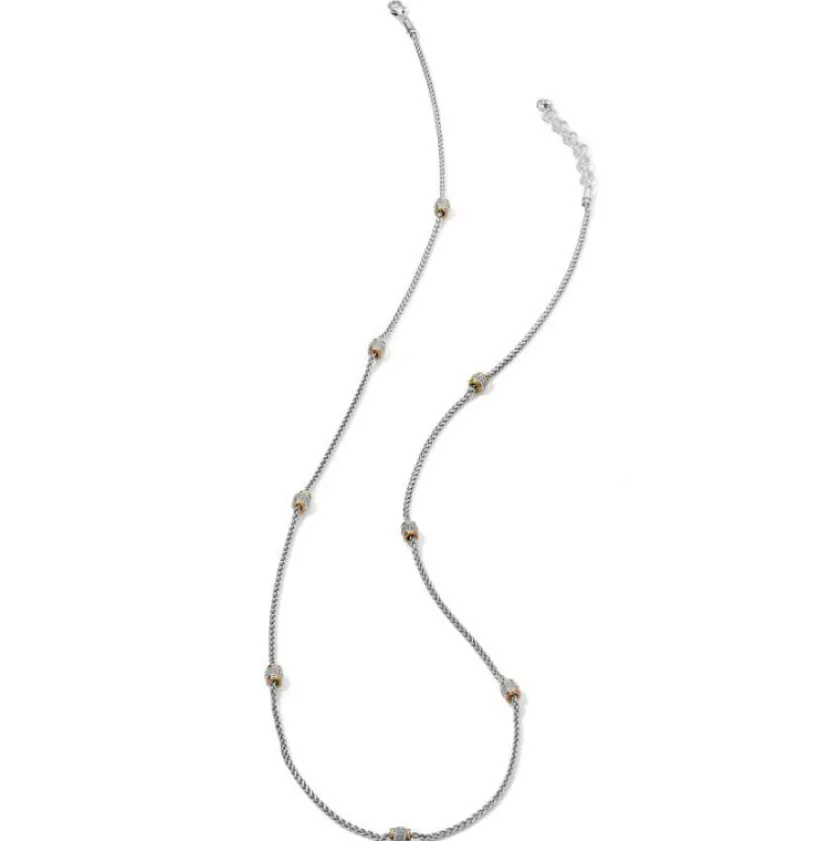 Brighton Meridian Two Tone Long Necklace Silver-Gold Clearance
