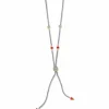 Brighton Meridian Two Tone Petite Y Necklace Gold-Red Hot