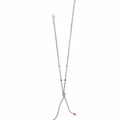 Brighton Meridian Two Tone Petite Y Necklace Gold-Red Hot
