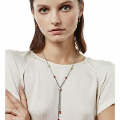 Brighton Meridian Two Tone Petite Y Necklace Gold-Red Hot
