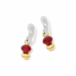 Brighton Meridian Two Tone Post Hoop Earrings Gold-Red Online