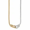 Brighton Meridian Ventus Two Tone Short Necklace Silver-Gold Hot