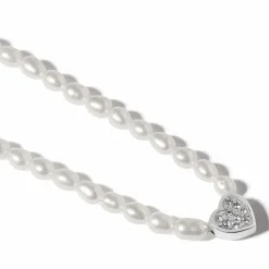 Brighton Meridian Zenith Heart Pearl Necklace Silver-Pearl Online