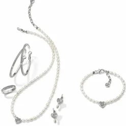 Brighton Meridian Zenith Heart Pearl Necklace Silver-Pearl Online