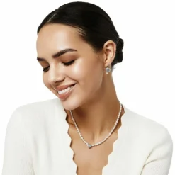 Brighton Meridian Zenith Heart Pearl Necklace Silver-Pearl Online