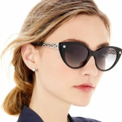 Brighton Meridian Zenith Sunglasses Black-Silver Clearance