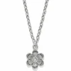 Brighton Metal Petal Pendant Necklace Silver Discount