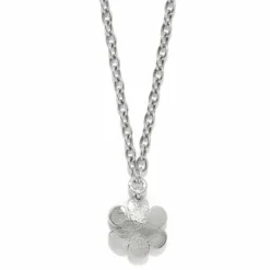 Brighton Metal Petal Pendant Necklace Silver Discount