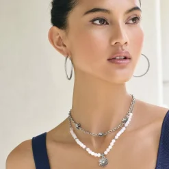 Brighton Metal Petal Short Necklace Silver Best
