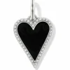 Brighton Midnight Heart Amulet Silver-Black Discount