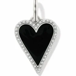 Brighton Midnight Heart Amulet Silver-Black Discount